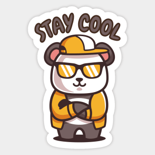 Stay Cool- Panda Sticker